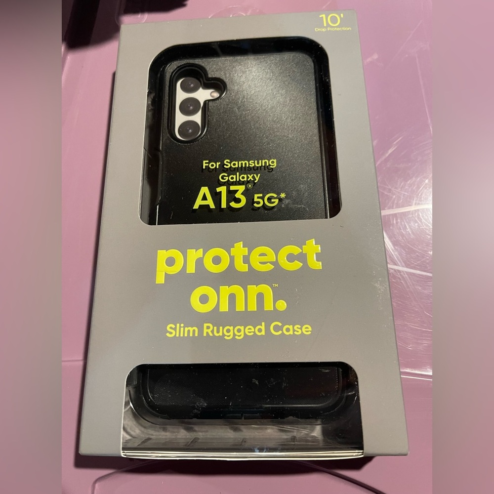 Protect onn. Black Slim Rugged Cell Case Samsung Galaxy A13 5G